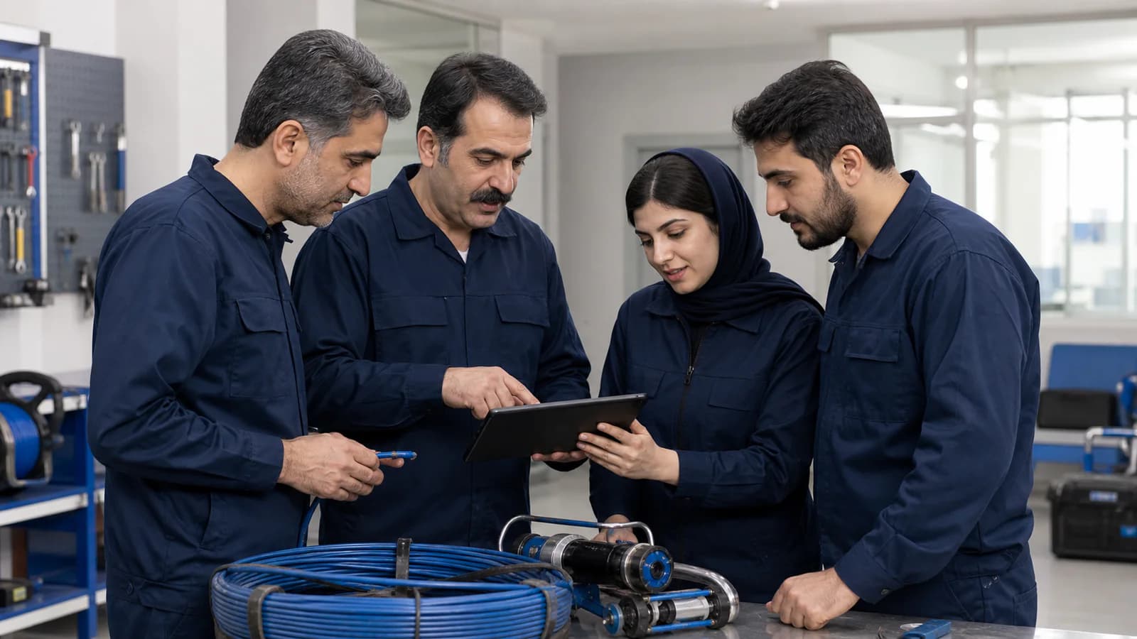تیم متخصص چاه یار در محل کار